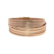 bracelet femme cuir or rose