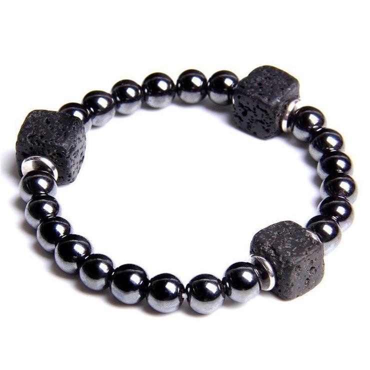 bracelet perle homme pas cher noir