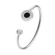 bracelet femme jonc ouvert argenté