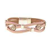 bracelet cuir femme pas cher rose