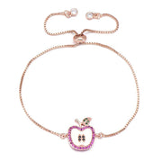 bracelet chaîne femme rose