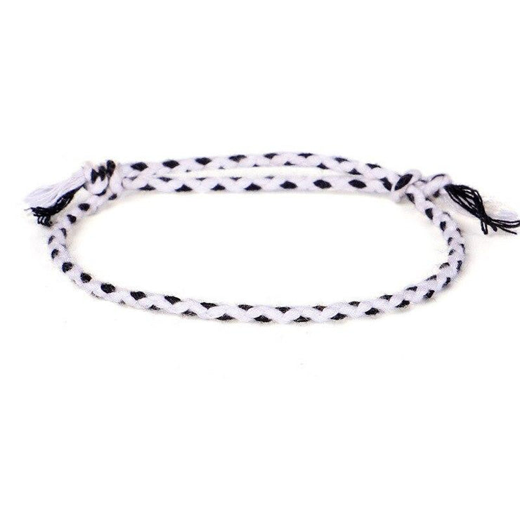 bracelet cordon blanc femme