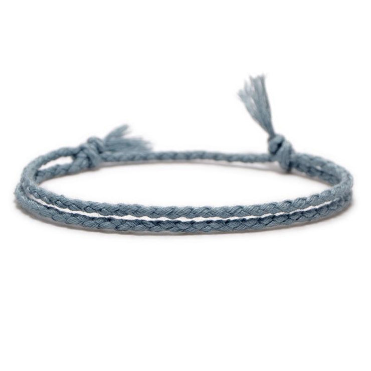 bracelet homme cordon fin gris