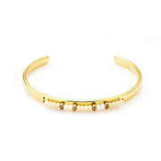 bracelet jonc fantaisie doré femme