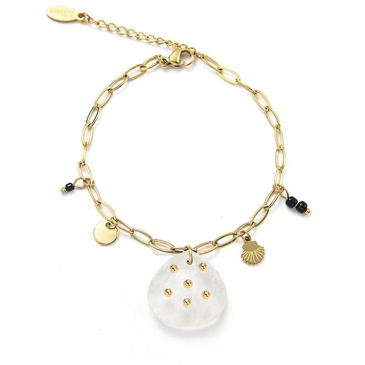 bracelet fantaisie tendance en acier pour femme