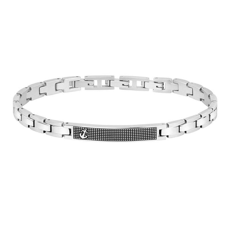 bracelet homme avec ancre marine argent
