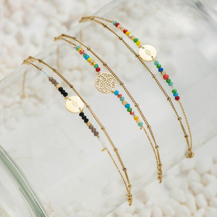 BRACELET FANTAISIE MULTIRANG - (CHAÎNE)