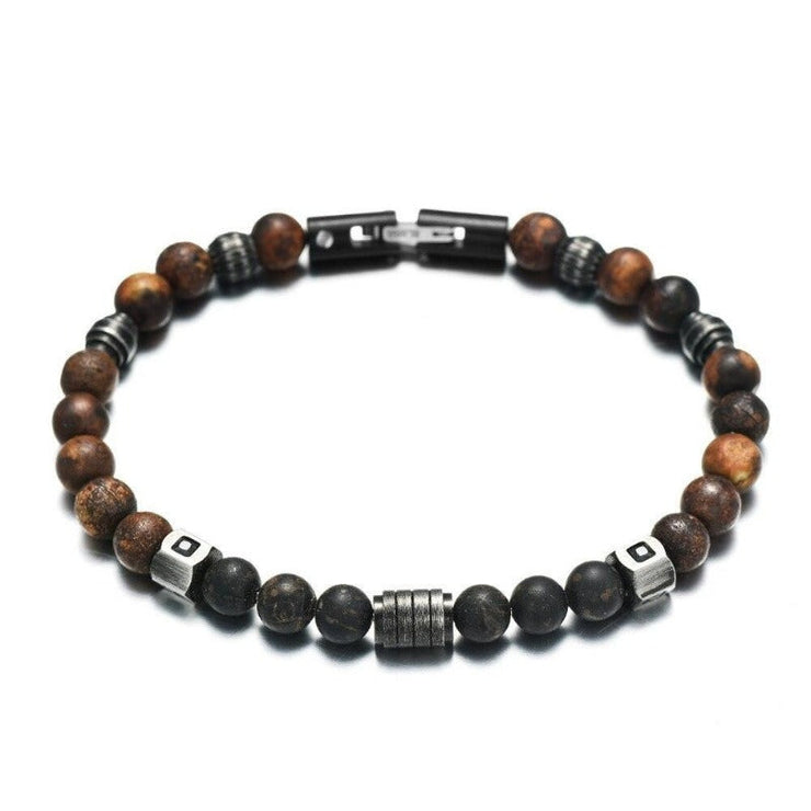 bracelet perle onyx homme tendance