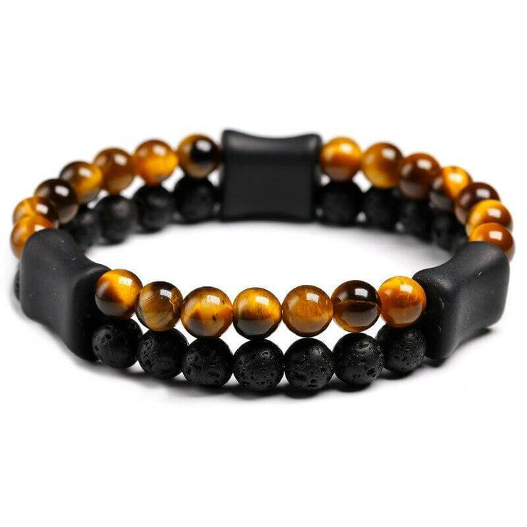 bracelet à perle homme multirangs