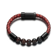 bracelet homme tendance perle et cuir
