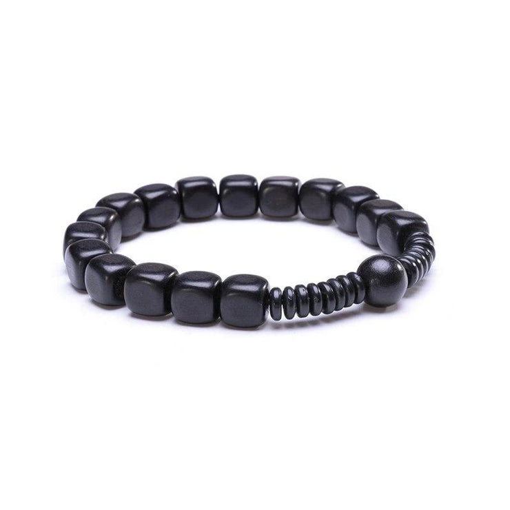 bracelet en bois homme noir