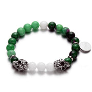 bracelet homme perle verte tendance