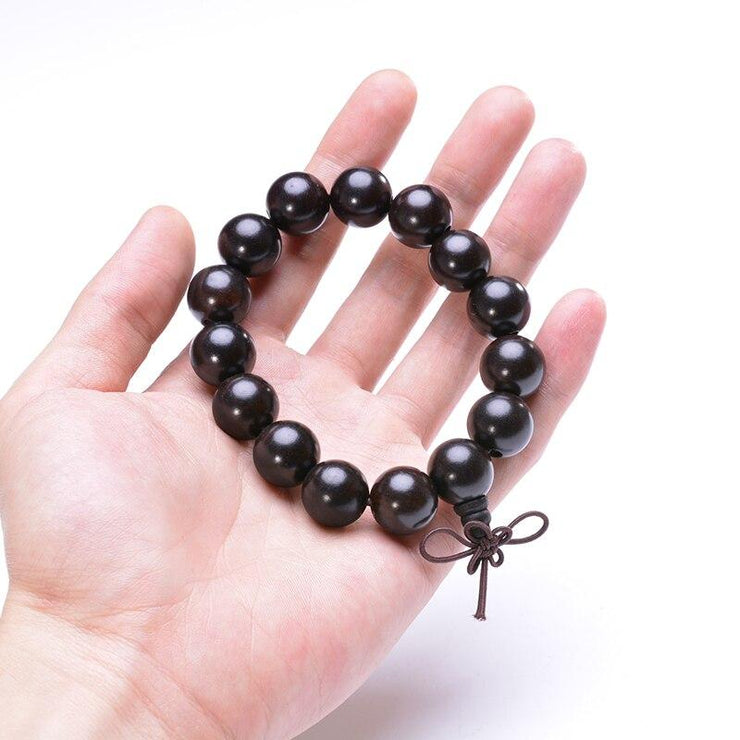 BRACELET TIBÉTAIN BOIS HOMME - (PERLES)