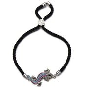 bracelet cordon femme luxe noir