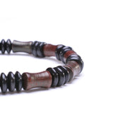 BRACELET HOMME ETHNIQUE BOIS - (PERLES)