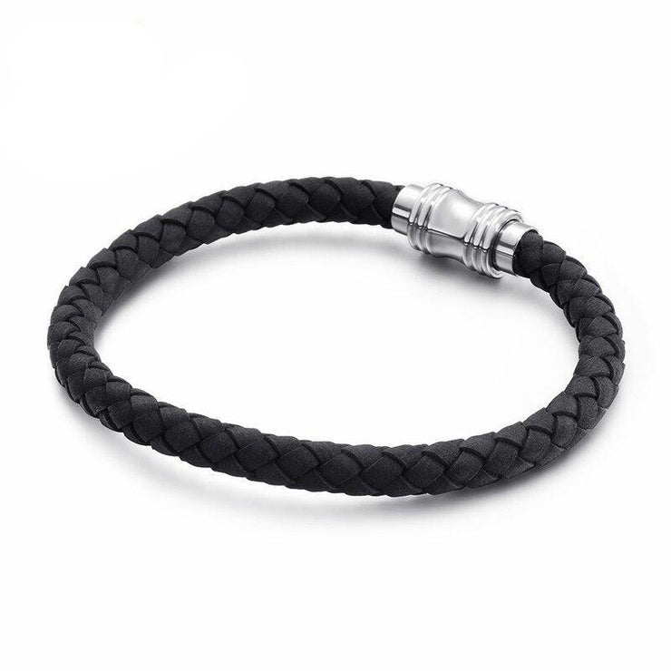 BRACELET HOMME CUIR NOIR