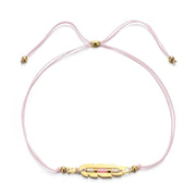 bracelet femme avec cordon rose