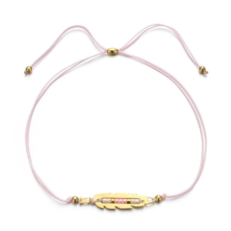 bracelet femme avec cordon rose