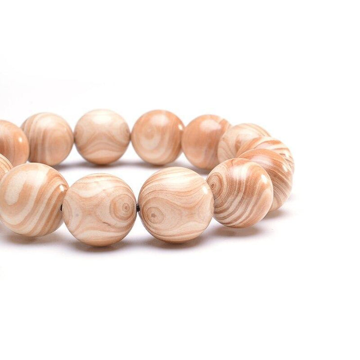 BRACELET HOMME BOULES BOIS - (PERLES)