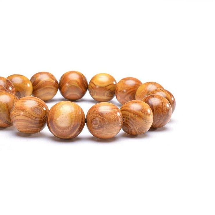 BRACELET BOULES EN BOIS HOMME - (PERLES)