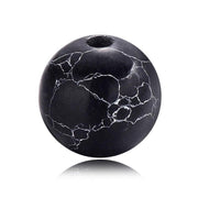 BRACELET HOMME PERLES NOIRES & BLANCHES - (BOULE)