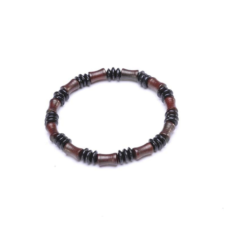 bracelet homme ethnique bois marron