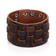 BRACELET DE FORCE EN CUIR HOMME - (MANCHETTE)
