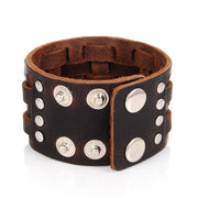 BRACELET DE FORCE EN CUIR HOMME - (MANCHETTE)