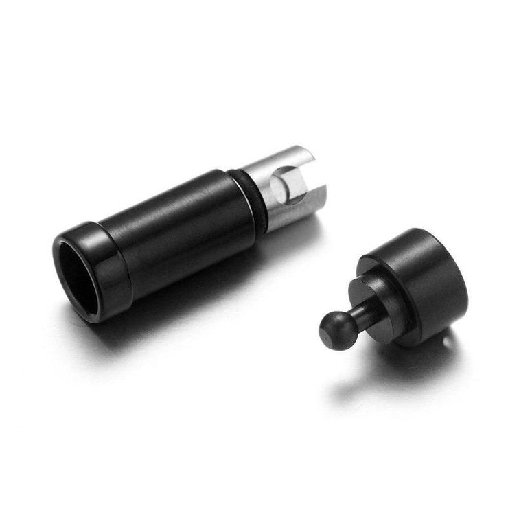 BRACELET HOMME PERLES CUIR - (TRESSÉ NOIR)