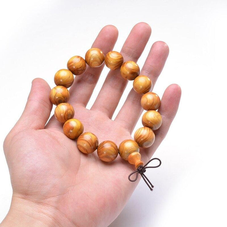 BRACELET BOULES EN BOIS HOMME - (PERLES)