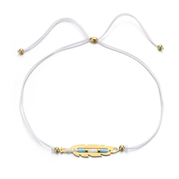 bracelet femme avec cordon blanc