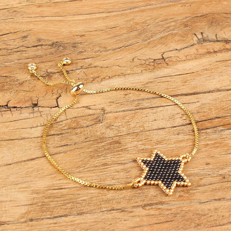 BRACELET CHAÎNE & PERLES MIYUKI - (CHAÎNETTE)