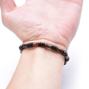 BRACELET HOMME ETHNIQUE BOIS - (PERLES)