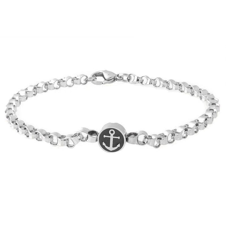 bracelet pour homme ancre argent