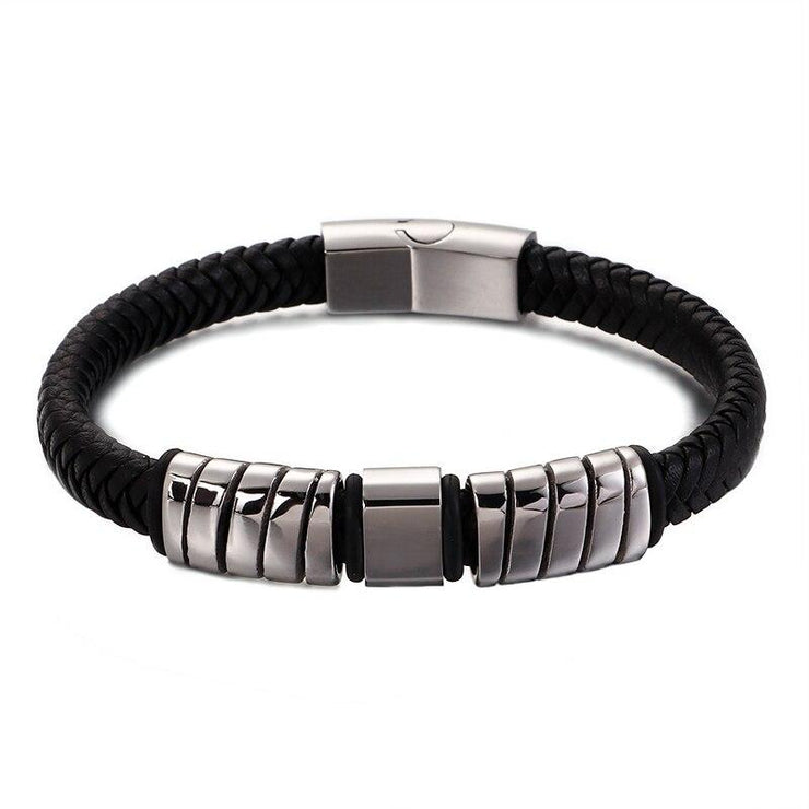 bracelet homme en cuir tressé tendance