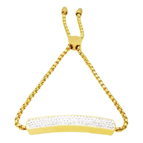 bracelet acier doré femme tendance