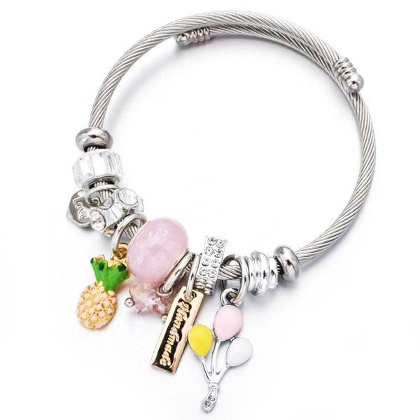 bracelet tendance acier femme pas cher
