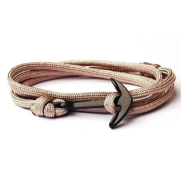 bracelet avec une ancre pour homme beige