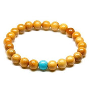 bracelet perle bois femme naturel