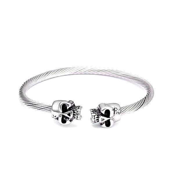 bracelet acier pour homme argenté