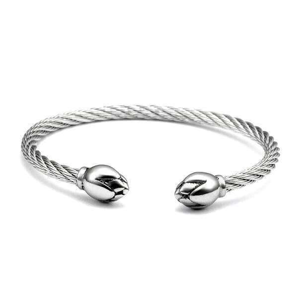 bracelet acier inoxydable homme argenté