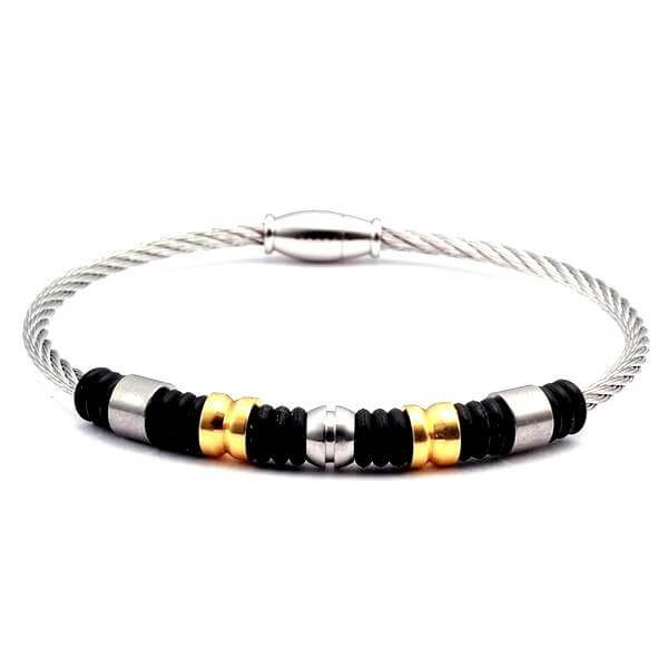 bracelet acier câble homme tendance