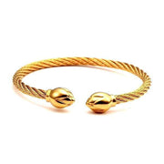 bracelet acier inoxydable homme doré