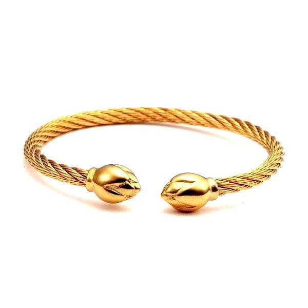 bracelet acier inoxydable homme doré