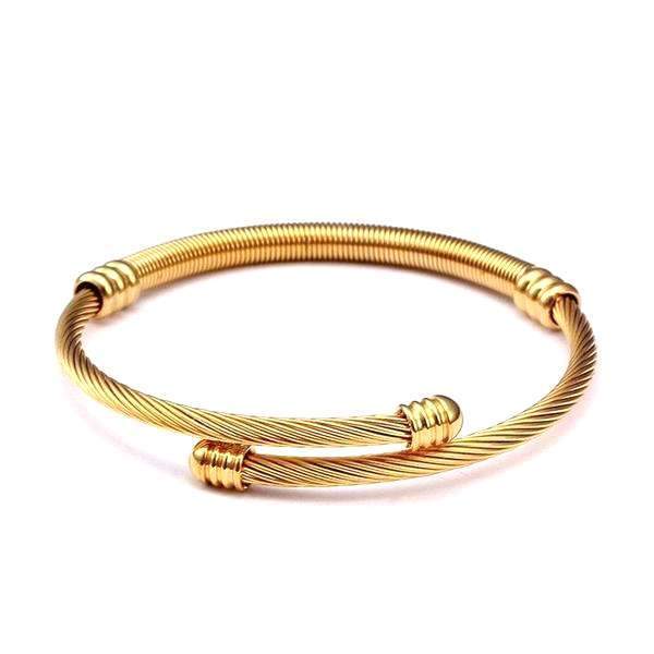 bracelet homme en acier pas cher doré