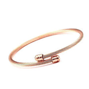 bracelet jonc homme acier or rose