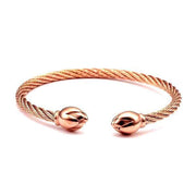 bracelet acier inoxydable homme or rose