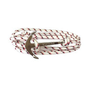 bracelet avec ancre homme rouge et blanc