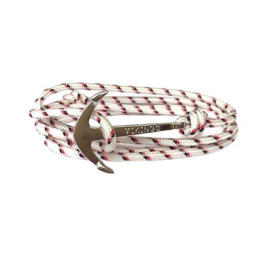 bracelet avec ancre homme rouge et blanc