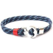 bracelet homme ancre bleu marine 